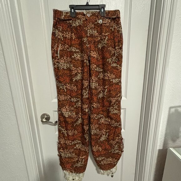 Special Blend Women's 10K Calyx Collection Brown Floral Snow Board Ski Pants, M - Picture 1 of 12